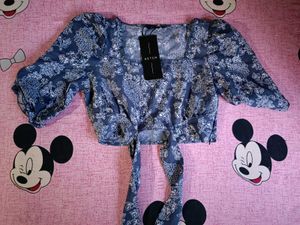 Women Floral Printed Crop Kaftan Top &amp; Trouser