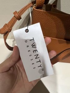 Chic Brown Faux Leather Bucket Bag