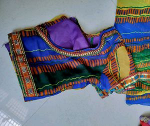 Vibrant Striped lehriya Saree