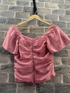 Chic Ruched Bardot Top