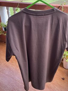 Brown Graphic T-Shirt with Smiley Bucket Hat