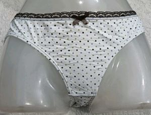 Cute Polka Dot Panty with Lace Trim ♥️