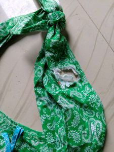 Green Paisley Print Tote Bag