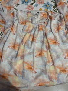Flowy Abstract Print Top
