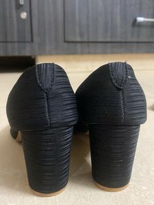 Elegant Black Peep-Toe Heels