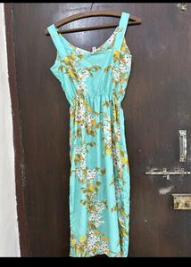 Light Blue Floral Summer Dress