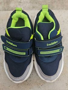 Kids Navy Blue Sneakers with Velcro