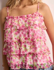 Floral Ruffle Cami Top
