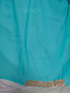Stunning Blue Embroidered Saree