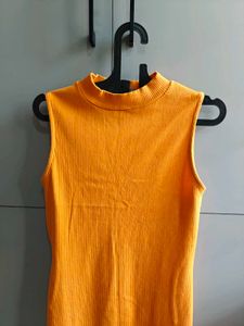 Sleeveless Mock Neck Midi Dress
