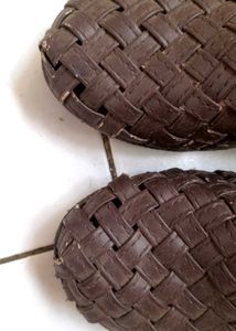 Stylish Brown Woven Mule Flats