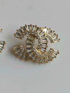 Elegant CC Stud Earrings Big size