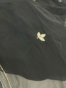chiffon saree (black)