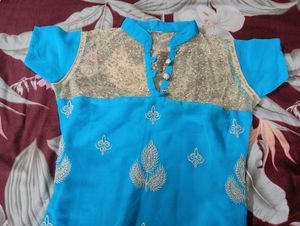 Beautiful Blue Kurta with Embellishments