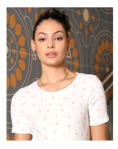 Cute White Floral Print T-Shirt