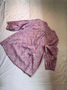 Purple Ikat Print Tunic Top