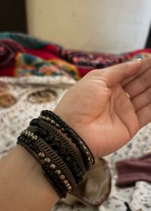 beaded stacked bracelet