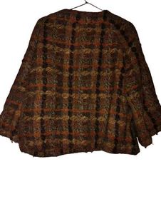 Front Buttoned Coat For Women Multicolored