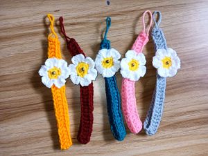 Handmade Crochet Flower ph charm (Set of 5)