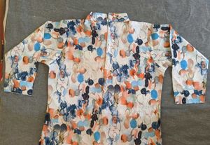 Abstract Floral Button-Down Dress Size -s