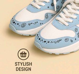 Blue &amp; White Fashion Sneakers