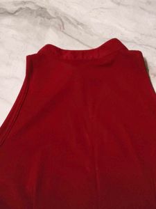 solid brown below knee length t.shirt material tri