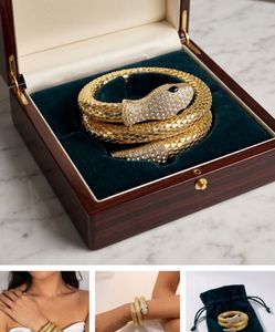 Stunning Gold Snake Bracelet