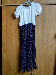 Chic White &amp; black Polka Dot jumpsuit