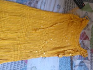 Vibrant Yellow Sleeveless Kurta