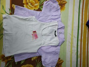Cute Graphic Tank Top and Shirt set