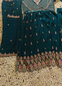 Emerald Green Embroidered Anarkali