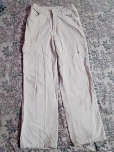 Beige Cargo Pants