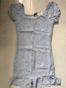Cute Smocked Blue Gingham Dress