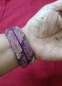 Sparkling Purple Bangles