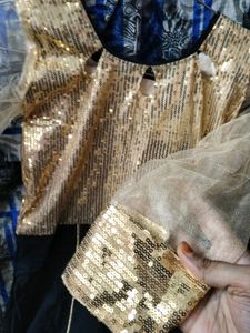 Black Golden Sequence Heavy Gown