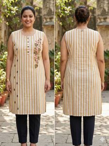 cotton  yellow kurti