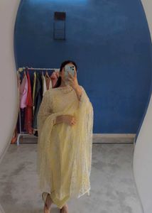 Beautiful Yellow Kurta Set with Dupatta kamiz