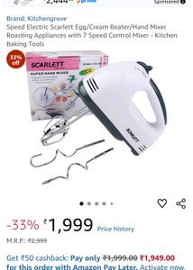 Electric Egg Beater and Hand Mixer