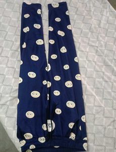 Cute Printed Navy Blue Pajama Pants
