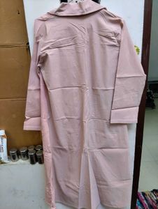 Elegant Pink Long Coat Style Kurta