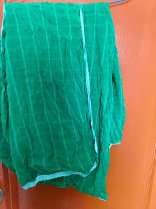 Vibrant Green Striped Dupatta