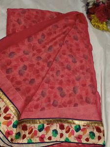 Beautiful Floral Print Saree