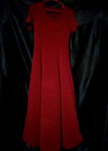 Elegant Red A-Line Dress