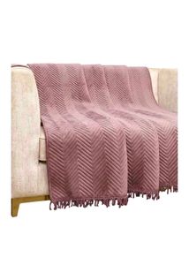 two pack Velvet Chevron sofa thrown