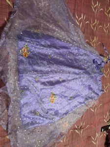 Purple Floral Embellished Dress