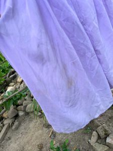 Embroidered Lilac Ethnic Gown