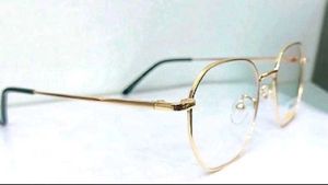 Gold Rimmed Geometric Glasses