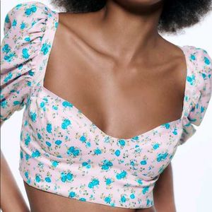 Floral Print Crop Top