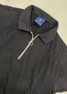 Ralph Lauren Black Zip Polo Top