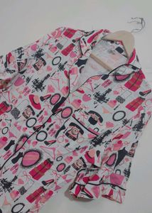 Cute Fashion Print Pajama Set For 36 Bust